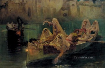 Árabe Painting - Los barcos del harén Frederick Arthur Bridgman Frederick Arthur Bridgman Árabe